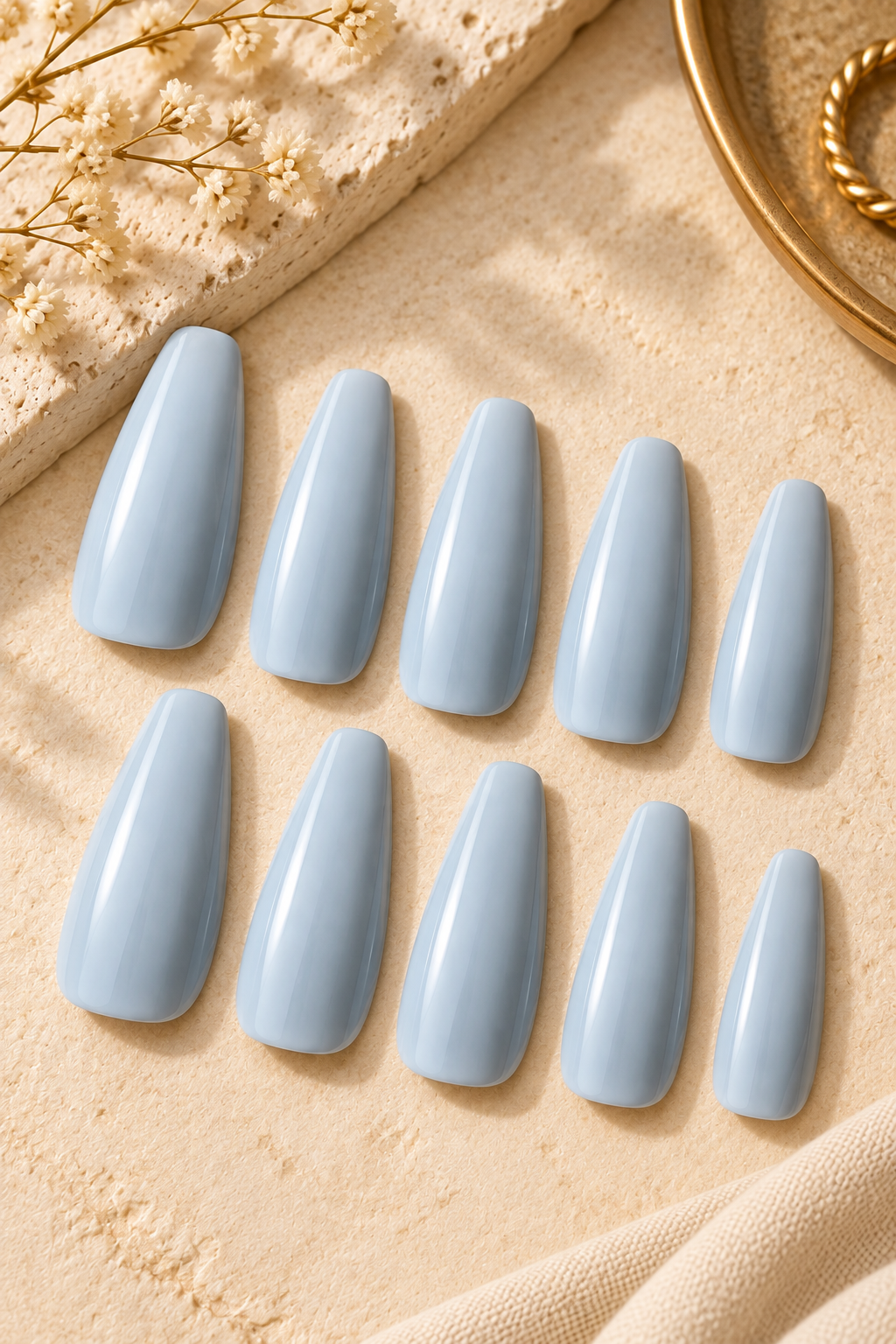 Cloud Blue press-on nail set