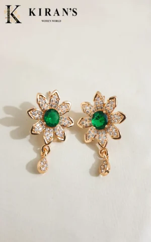 Emerald Shine | Flower Earring