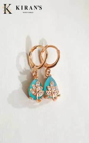 Golden Turqoise | Droplet Earrings