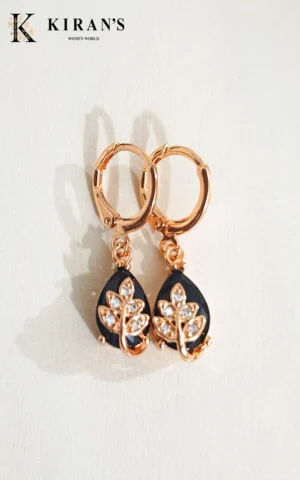 Golden Black | Droplet Earrings