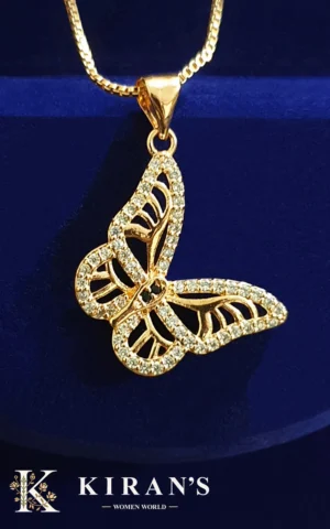 Golden White | Butterfly Pendant