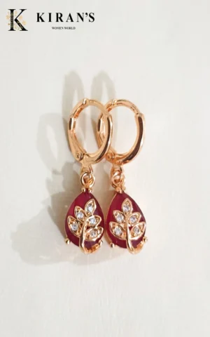 Golden Red | Droplet Earrings