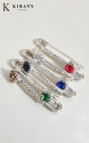 Silver Gems | Safety Pins