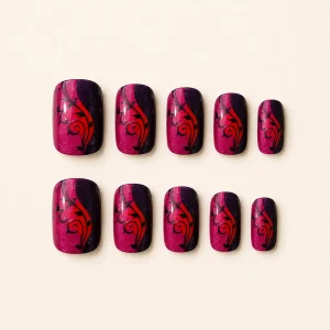 Press-on nail design NAIL-005 — arranged set