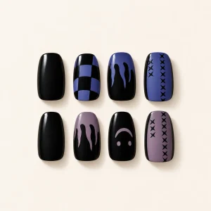 Press-on nail design NAIL-009 — arranged set