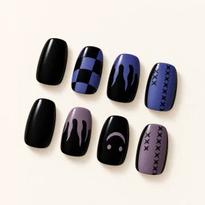 Press-on nail design NAIL-009 — alternate view