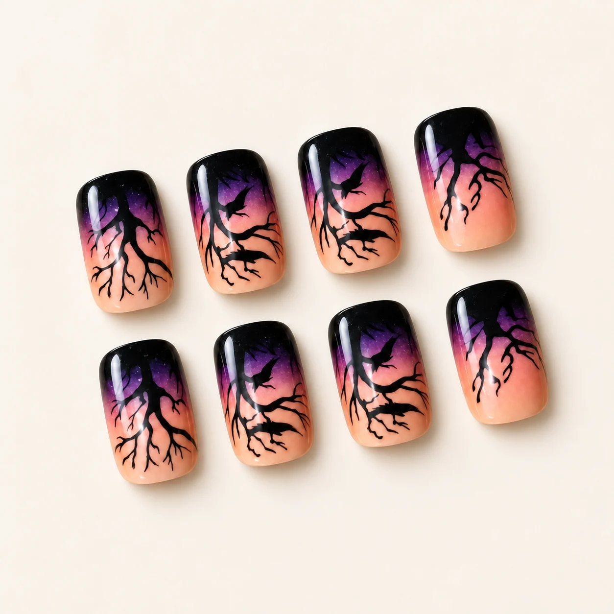 Press-on nail design NAIL-010 — alternate view