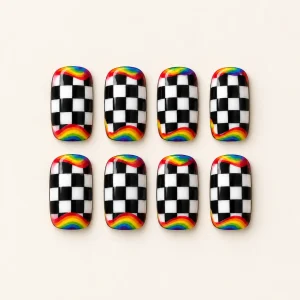Press-on nail design NAIL-011 — arranged set