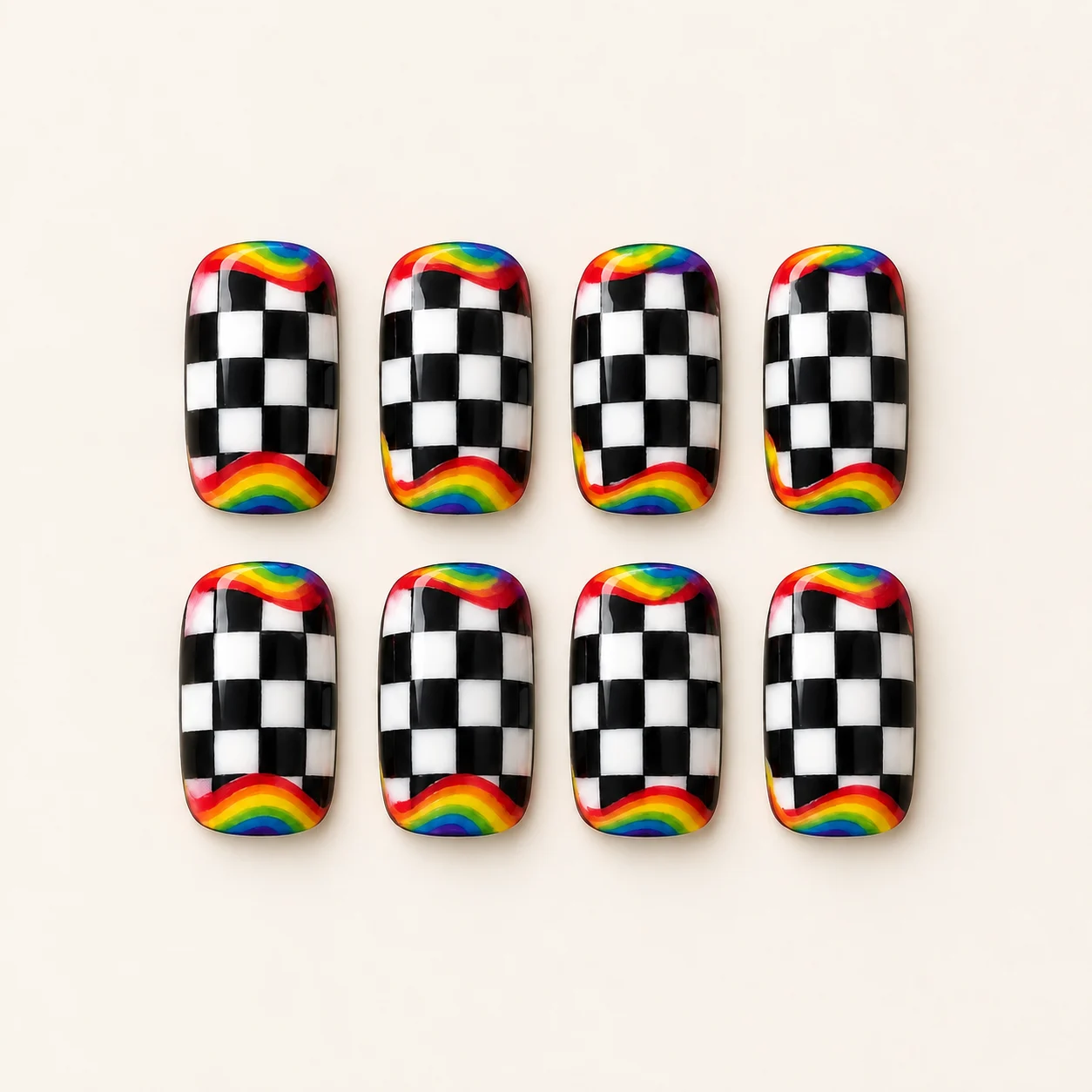 Press-on nail design NAIL-011 — arranged set