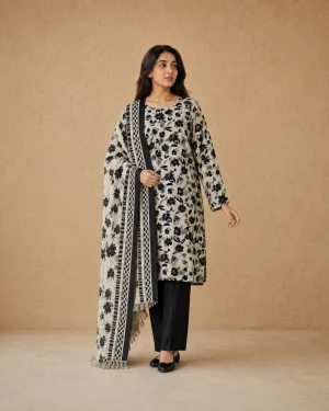 Modelled styling of N Celestial Petal fabric.