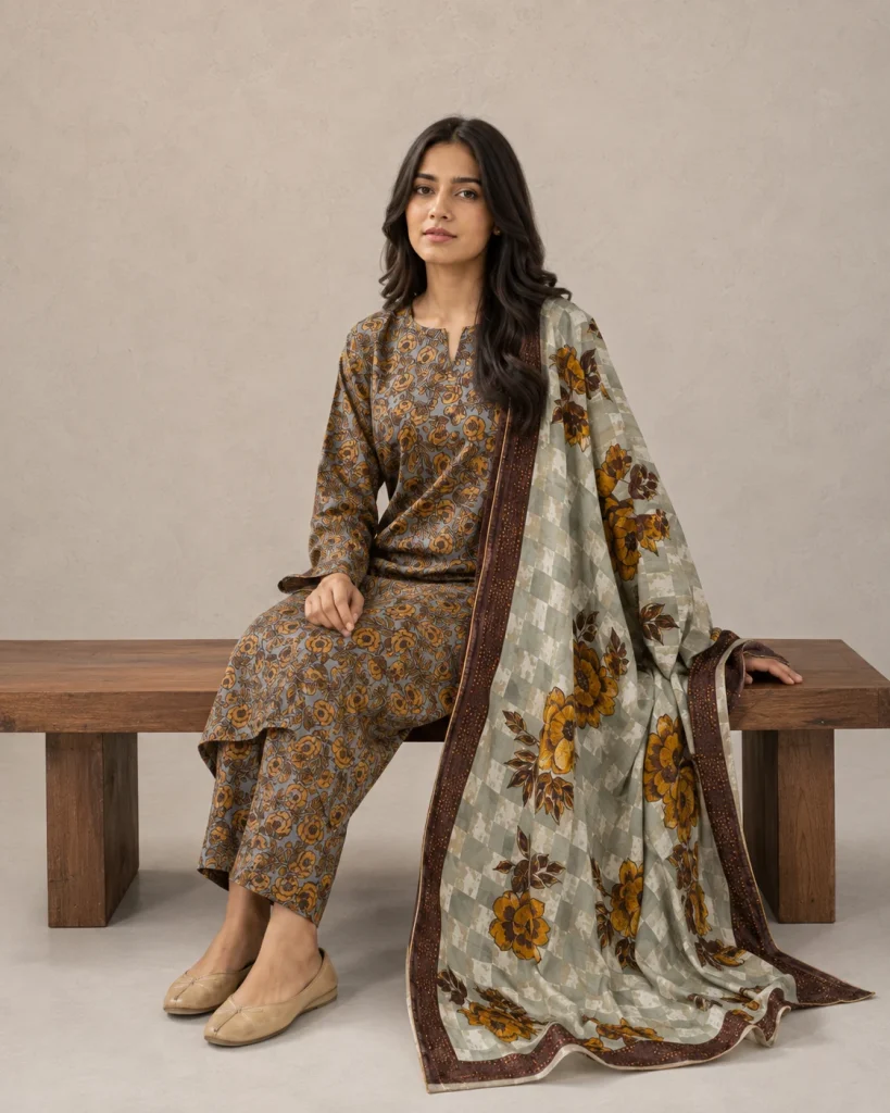 Modelled styling of 27 fabric.
