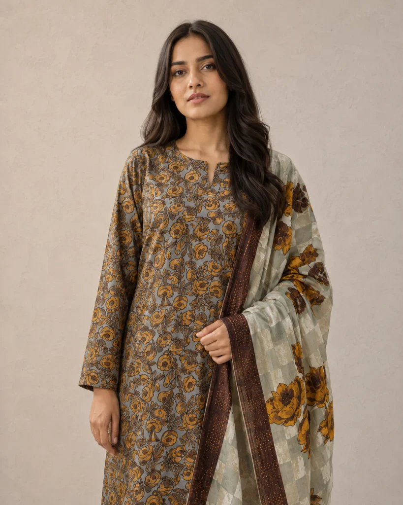 Modelled styling of 27 fabric.
