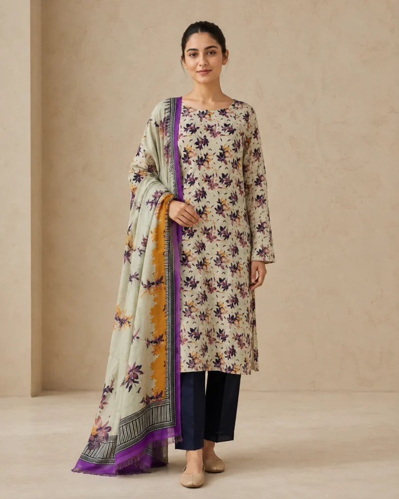 Floral Whisper winter suit.