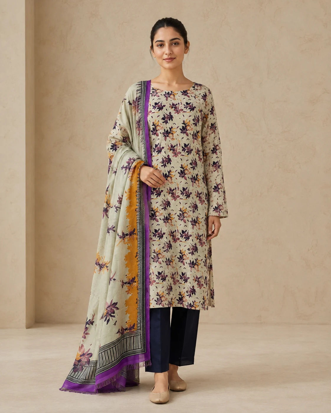 Modelled styling of 30 fabric.