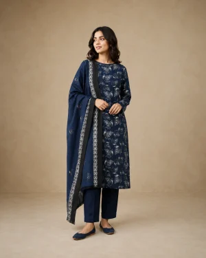 Modelled styling of 32 fabric.