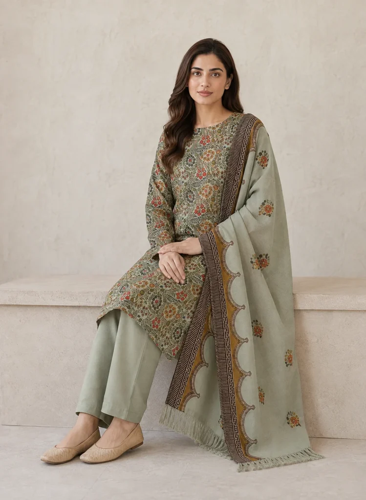 Modelled styling of 40 1 fabric.